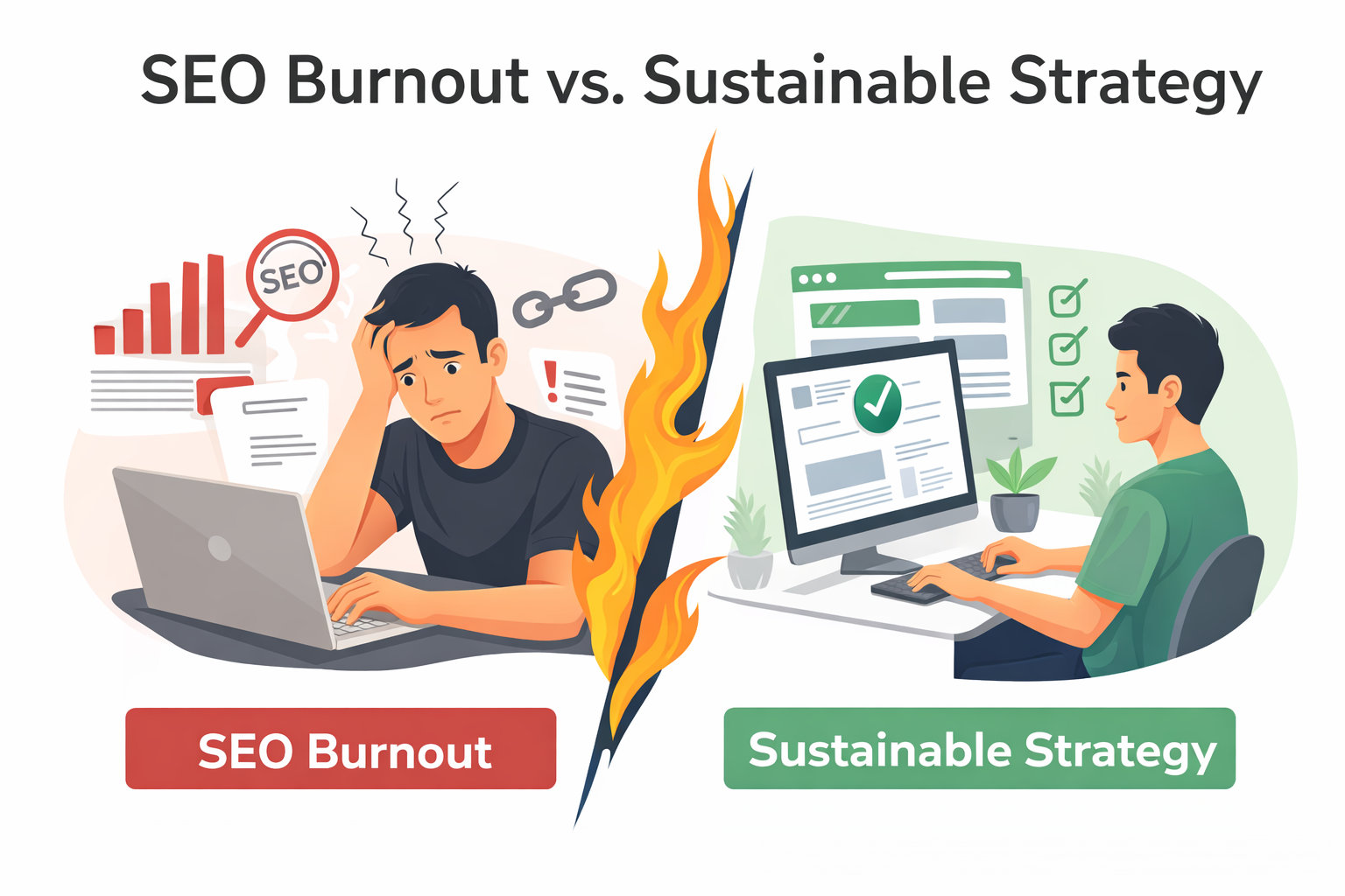 SEO burnout and sustainable ranking strategy